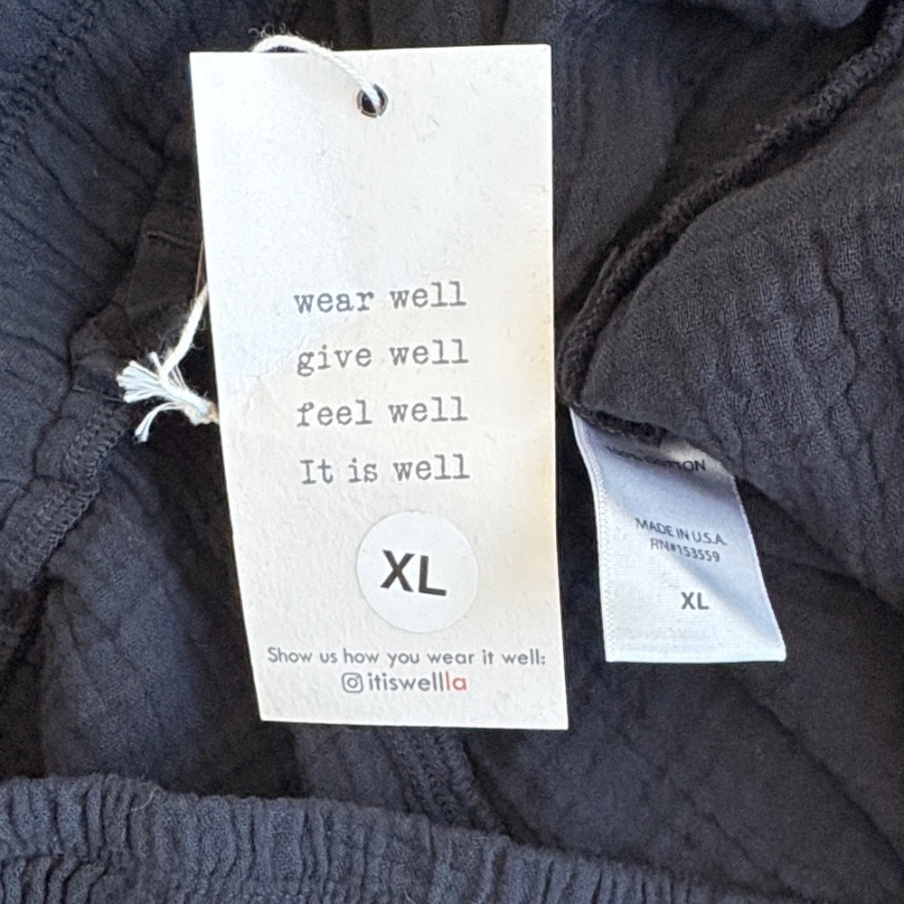 It Is Well LA Organic Wide Gauze Pant - XL - NWT - Picture 2 of 5